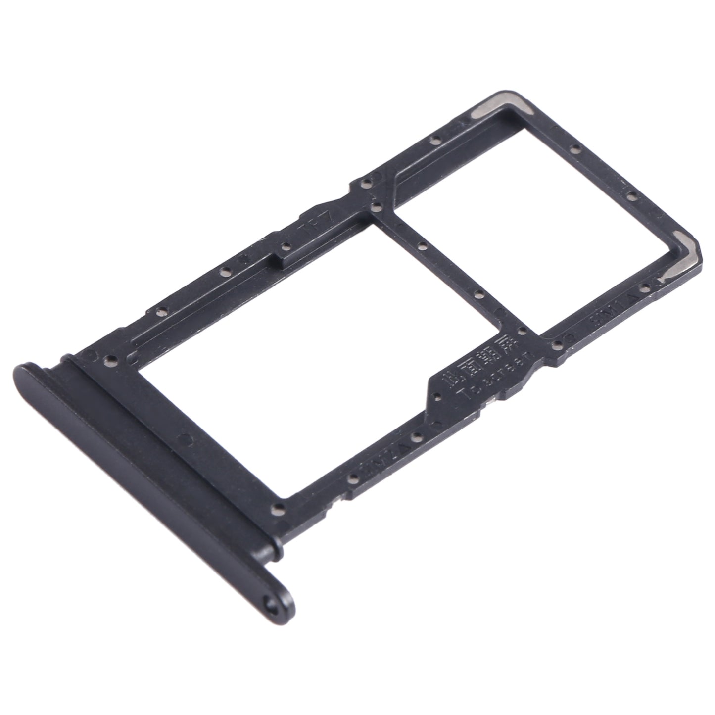 For Honor Play6C SIM + SIM / Micro SD Card Tray (Black)
