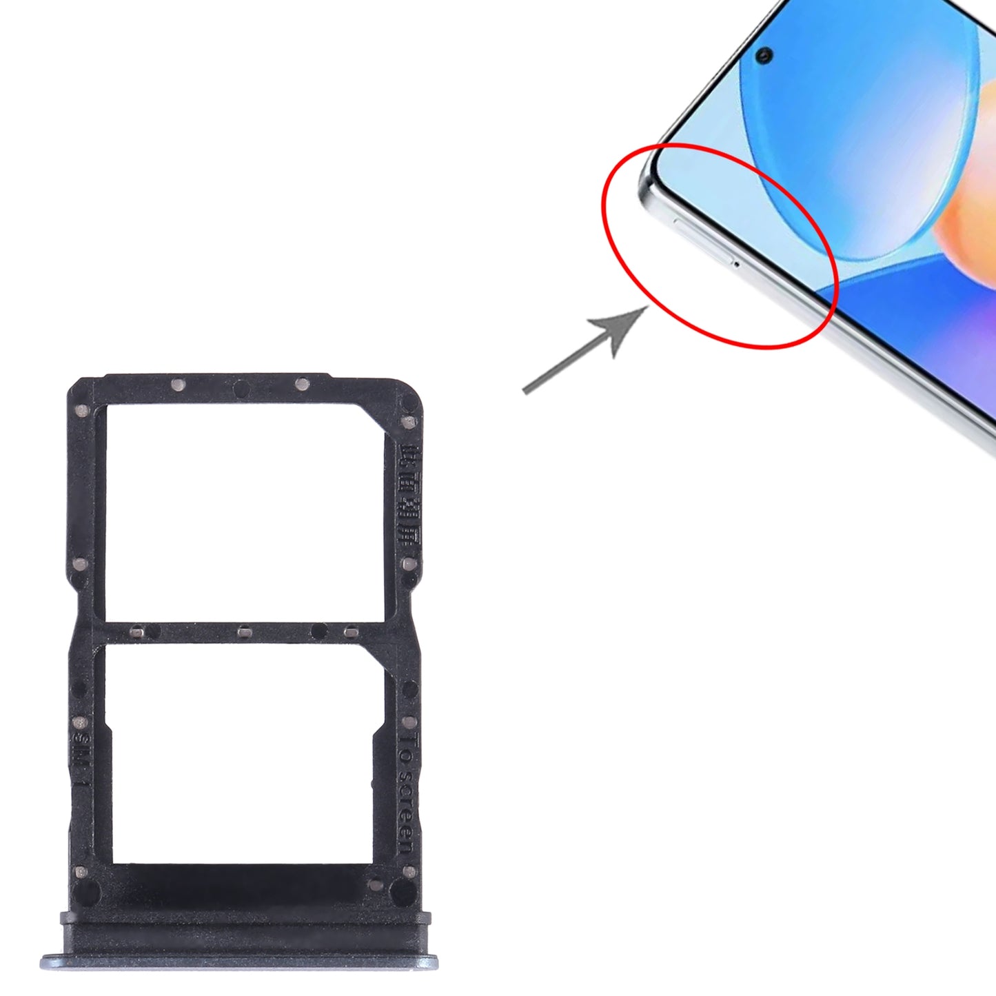 For Honor X40i SIM + SIM Card Tray (Silver)