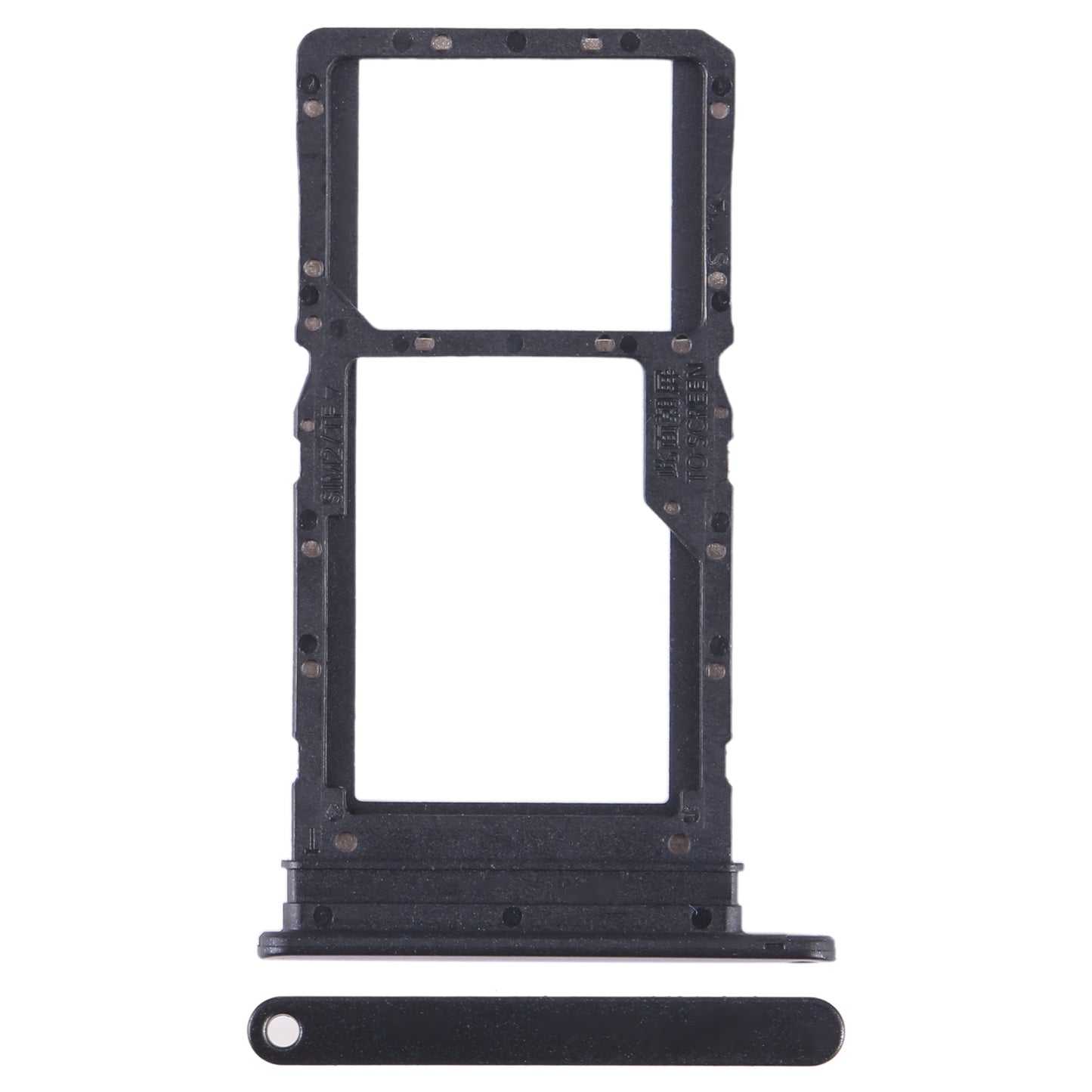 For Honor X7 SIM + SIM / Micro SD Card Tray (Black)