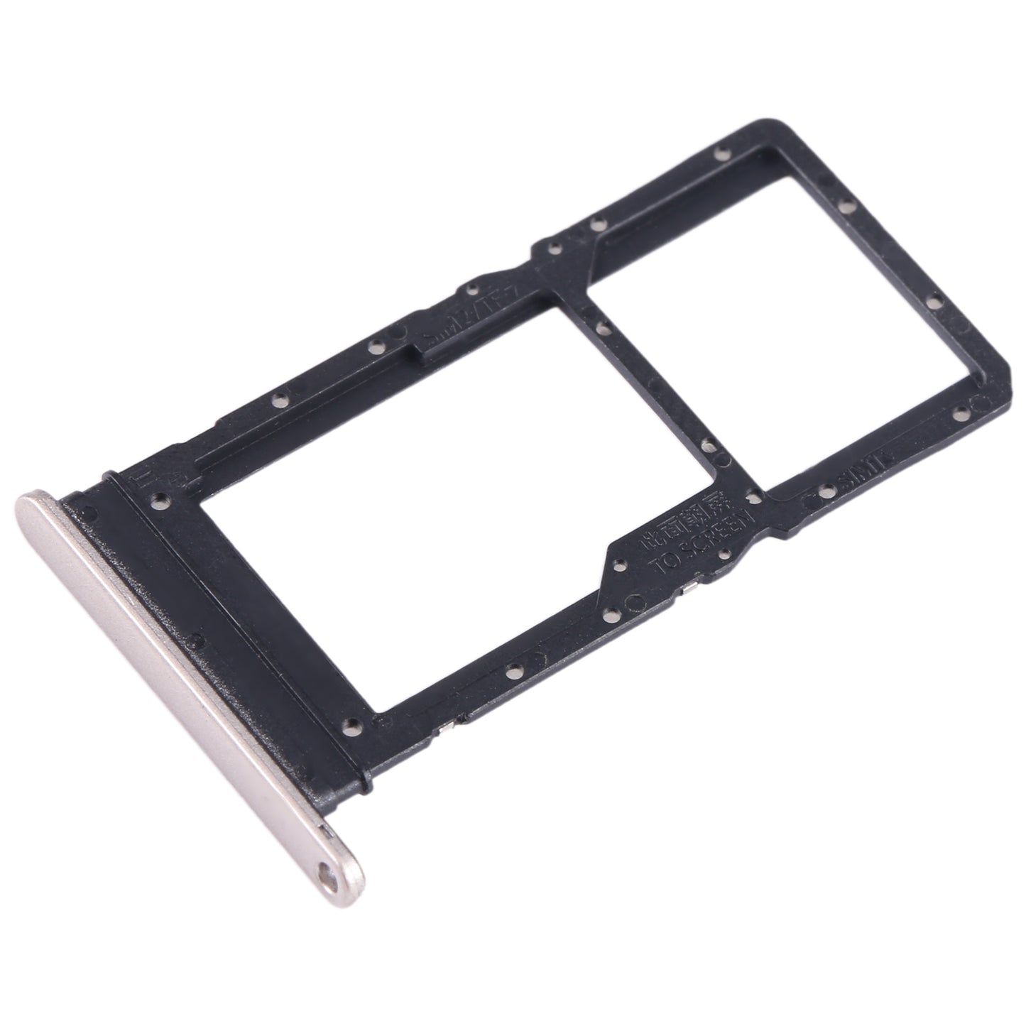For Honor X7 SIM + SIM / Micro SD Card Tray (Gold)