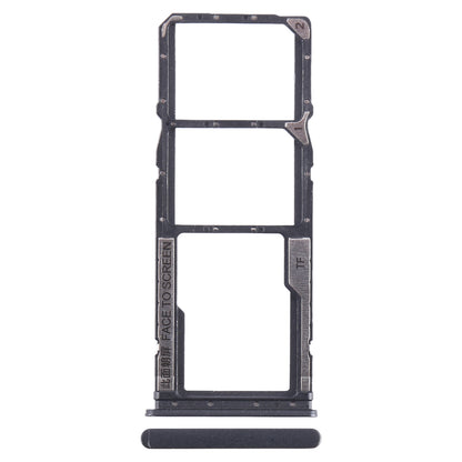 For Xiaomi Redmi 12C SIM Card Tray + SIM Card Tray + Micro SD Card Tray (Black)
