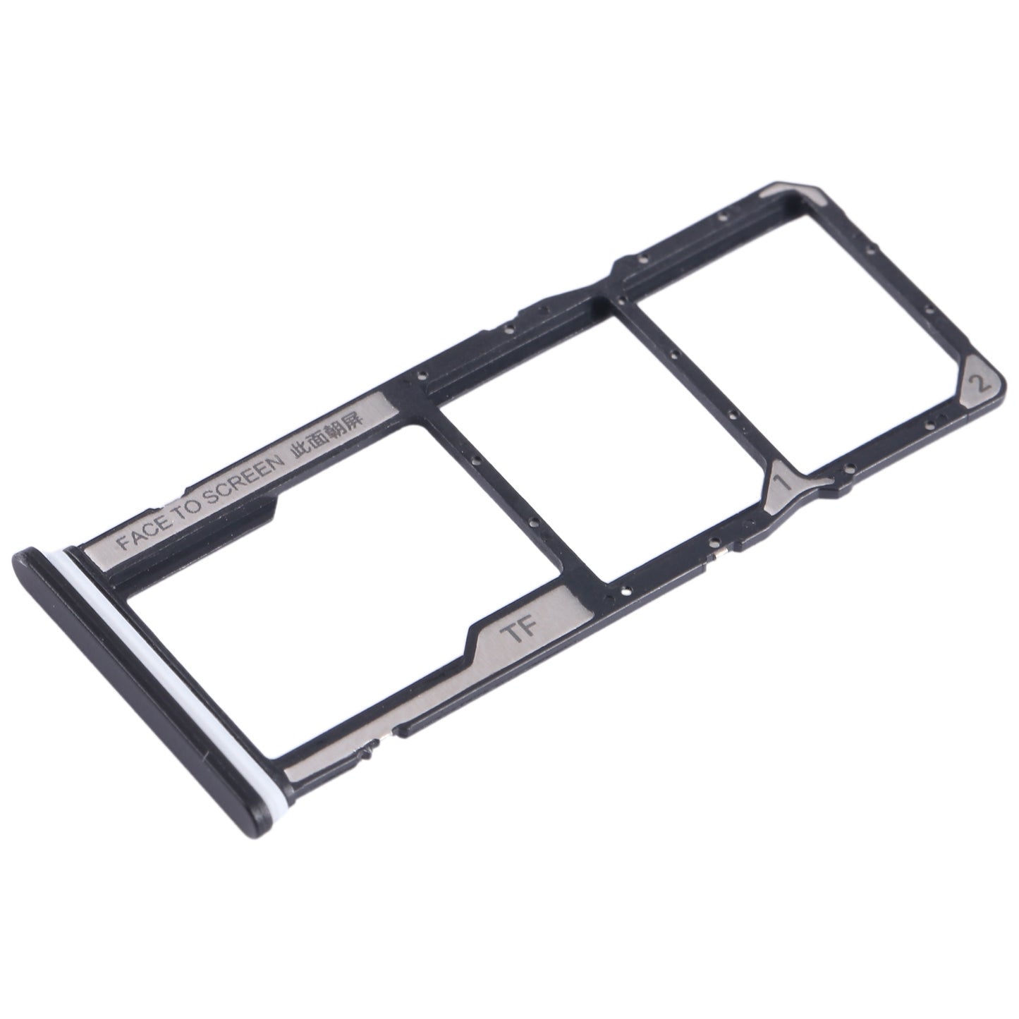 For Xiaomi Redmi A2+ SIM Card Tray + SIM Card Tray + Micro SD Card Tray (Black)