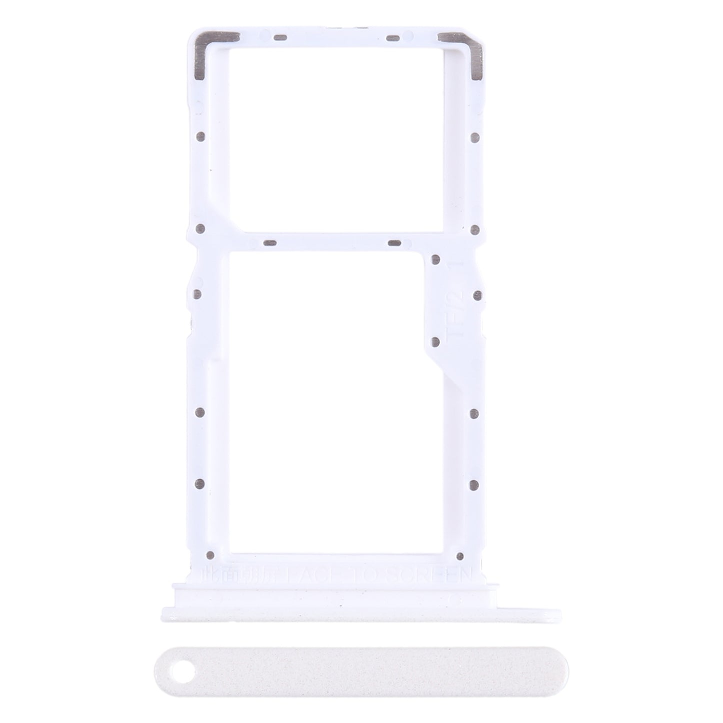 For Xiaomi Redmi Note 13 5G SIM Card Tray + SIM / Micro SD Card Tray (White)