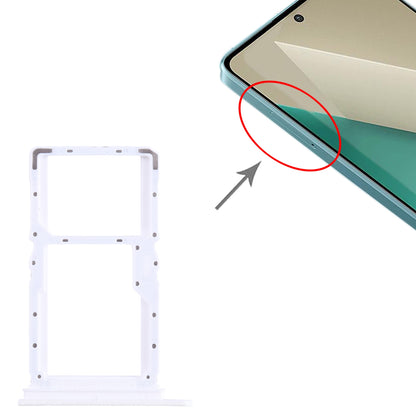 For Xiaomi Redmi Note 13 5G SIM Card Tray + SIM / Micro SD Card Tray (White)