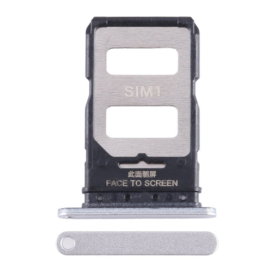 For Xiaomi Note 13 Pro+ SIM Card Tray + SIM Card Tray (Silver)