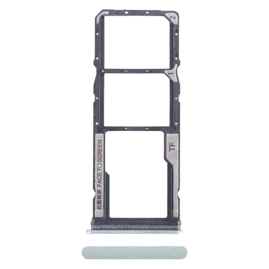 For Xiaomi Redmi 13C 4G SIM Card Tray + SIM Card Tray + Micro SD Card Tray (Green)