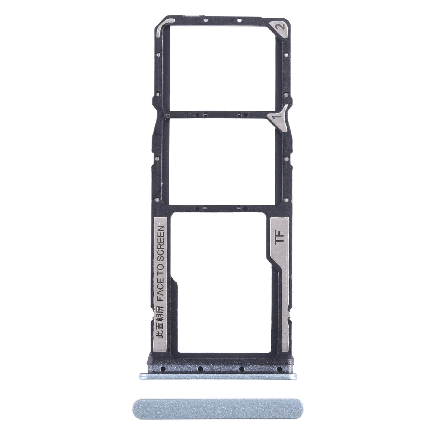 For Xiaomi Redmi 13C 4G SIM Card Tray + SIM Card Tray + Micro SD Card Tray (Blue)