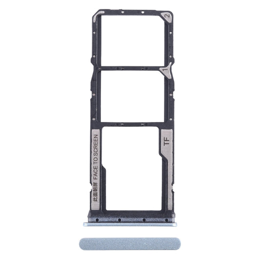 For Xiaomi Redmi 13C 4G SIM Card Tray + SIM Card Tray + Micro SD Card Tray (Blue)