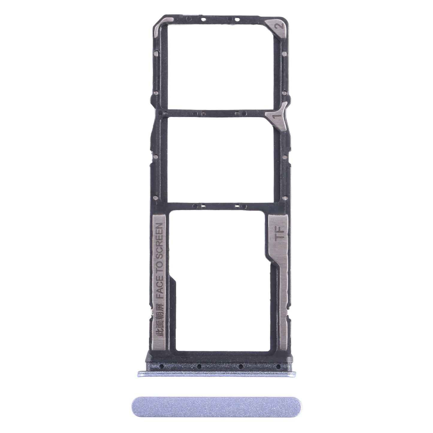 For Xiaomi Redmi 13C 4G SIM Card Tray + SIM Card Tray + Micro SD Card Tray (Purple)