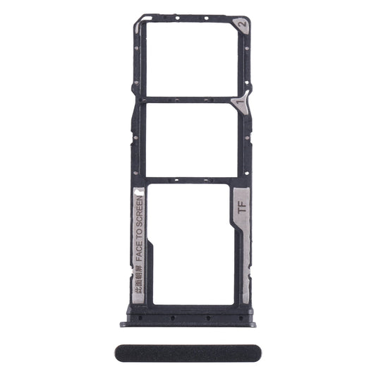 For Xiaomi Poco C65 SIM Card Tray + SIM Card Tray + Micro SD Card Tray (Black)