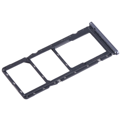 For Tecno Spark 7T SIM Card Tray + SIM Card Tray + Micro SD Card Tray (Black)