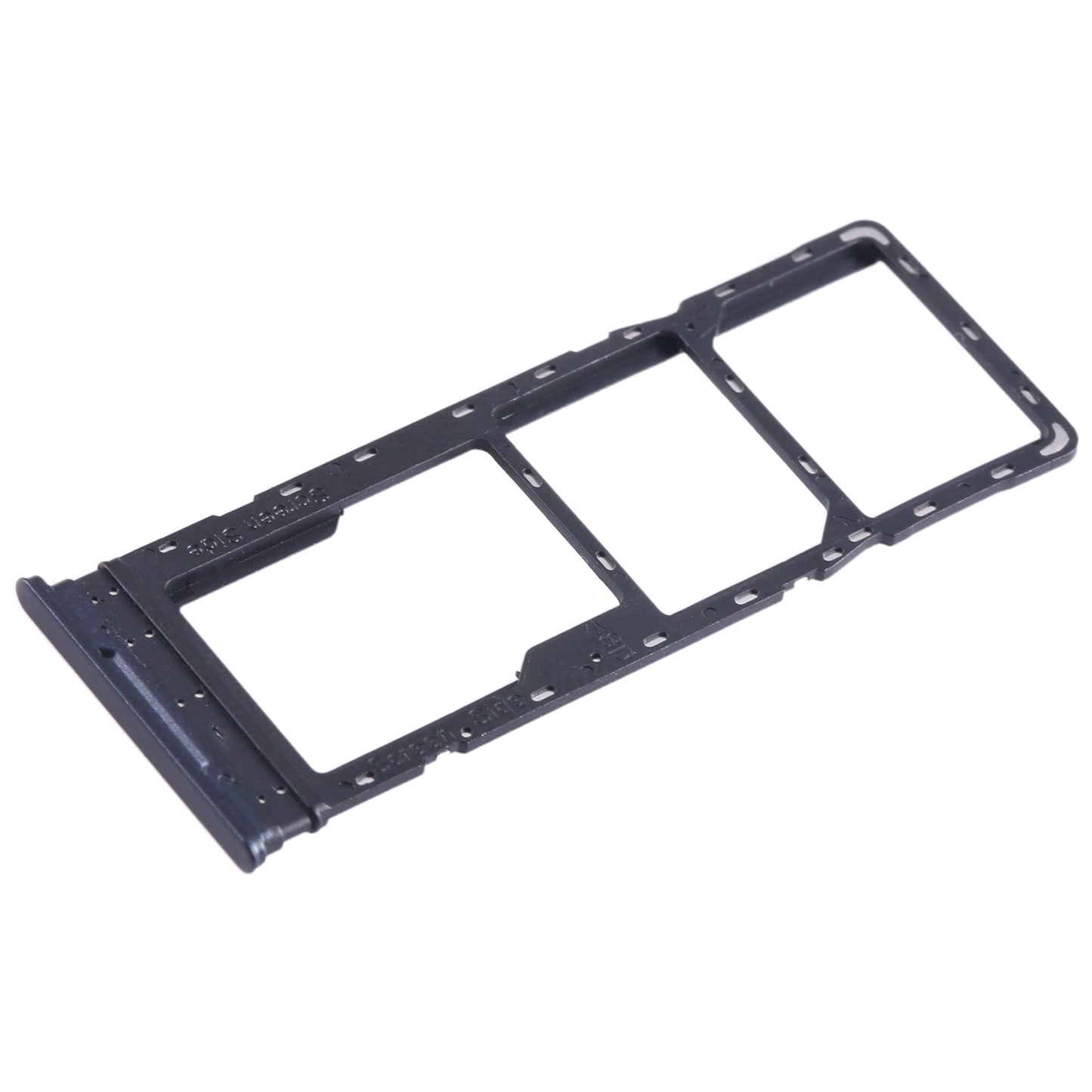 For Tecno Pova Neo SIM Card Tray + SIM Card Tray + Micro SD Card Tray (Black)