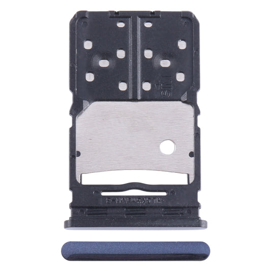 For Tecno Camon 20 SIM Card Tray + Micro SD Card Tray (Blue)