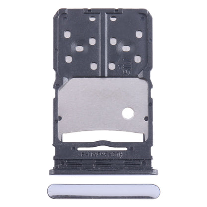 For Tecno Camon 20 SIM Card Tray + Micro SD Card Tray (Silver)