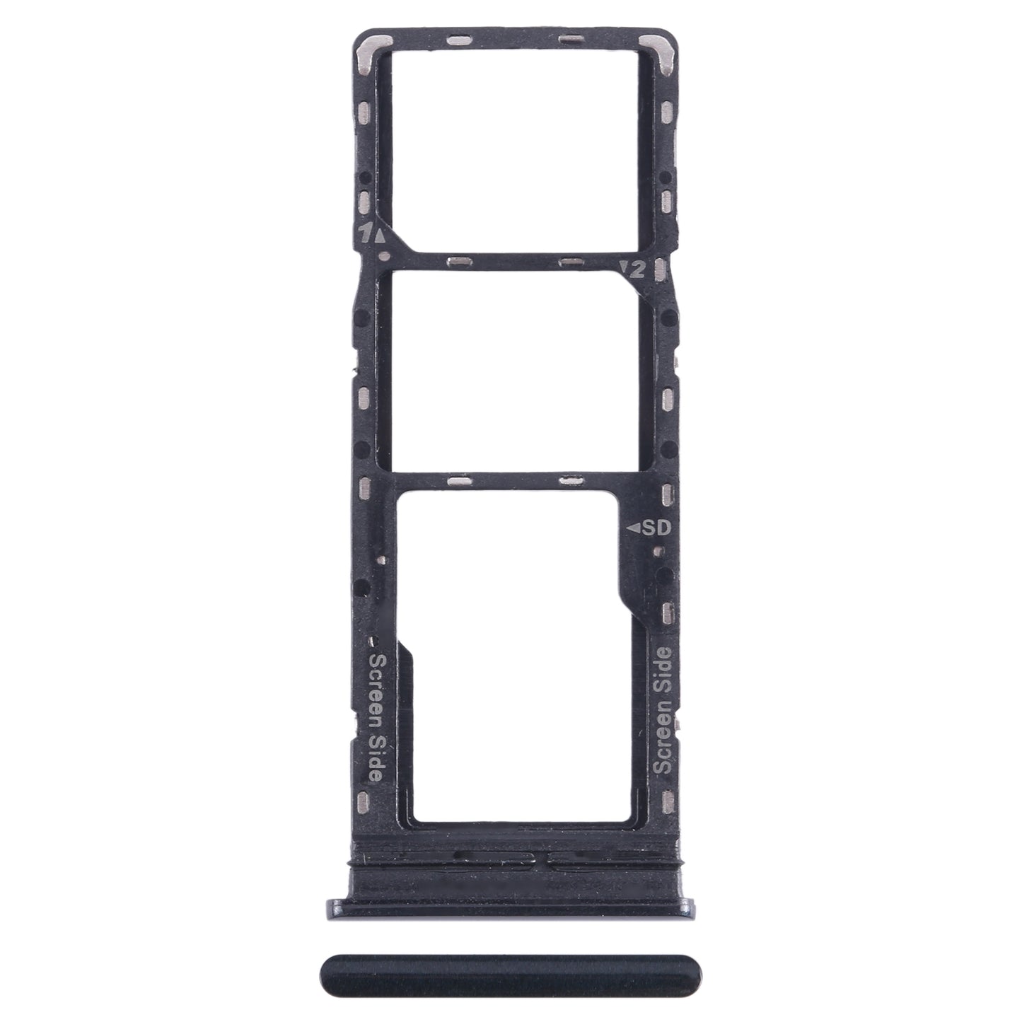 For Infinix Note 8i X683 SIM Card Tray + SIM Card Tray + Micro SD Card Tray (Black)