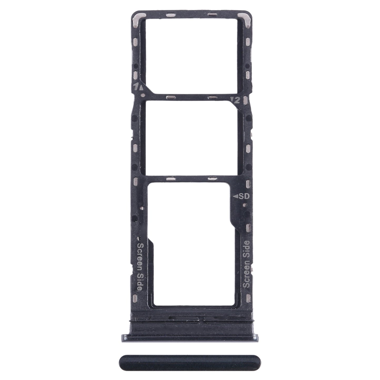 For Infinix Note 8i X683 SIM Card Tray + SIM Card Tray + Micro SD Card Tray (Black)