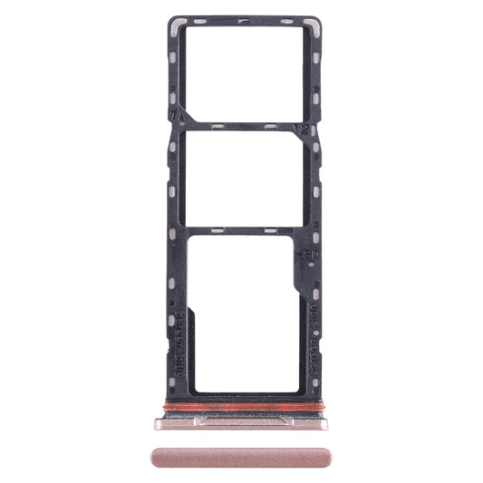 For Infinix Hot 10i X659B SIM Card Tray + SIM Card Tray + Micro SD Card Tray (Gold)