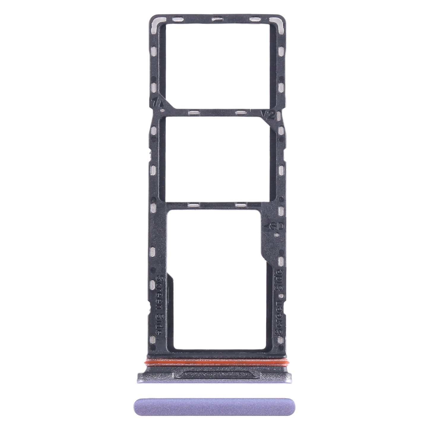 For Infinix Hot 10i X659B SIM Card Tray + SIM Card Tray + Micro SD Card Tray (Purple)
