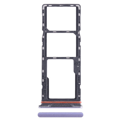 For Infinix Hot 10i X659B SIM Card Tray + SIM Card Tray + Micro SD Card Tray (Purple)