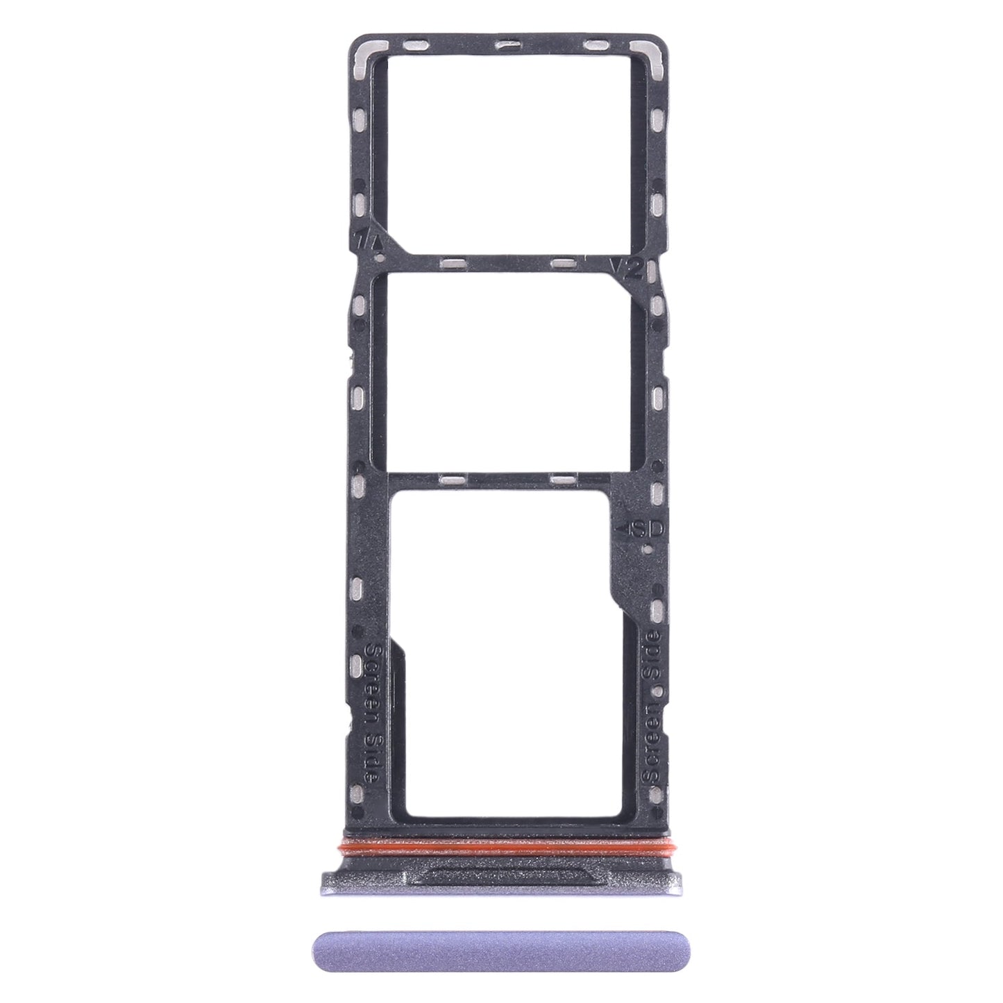 For Infinix Hot 10i X659B SIM Card Tray + SIM Card Tray + Micro SD Card Tray (Purple)