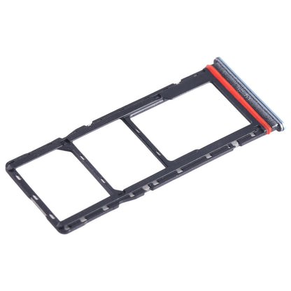 For Infinix Hot 11 Play SIM Card Tray + SIM Card Tray + Micro SD Card Tray (Blue)