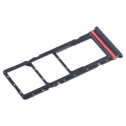 For Infinix Smart 6 Plus India X6823 SIM Card Tray + SIM Card Tray + Micro SD Card Tray (Black)