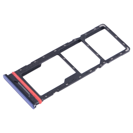 For Infinix Smart 6 Plus India X6823 SIM Card Tray + SIM Card Tray + Micro SD Card Tray (Blue)