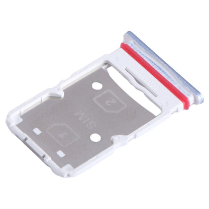 For Infinix Hot 20 5G X666 SIM Card Tray + SIM Card Tray + Micro SD Card Tray (Blue)