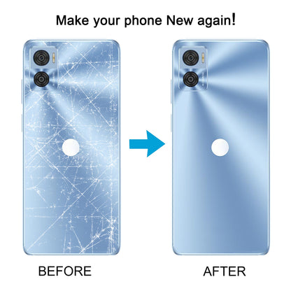 For Motorola Moto E22 Original Battery Back Cover(Deep Blue)