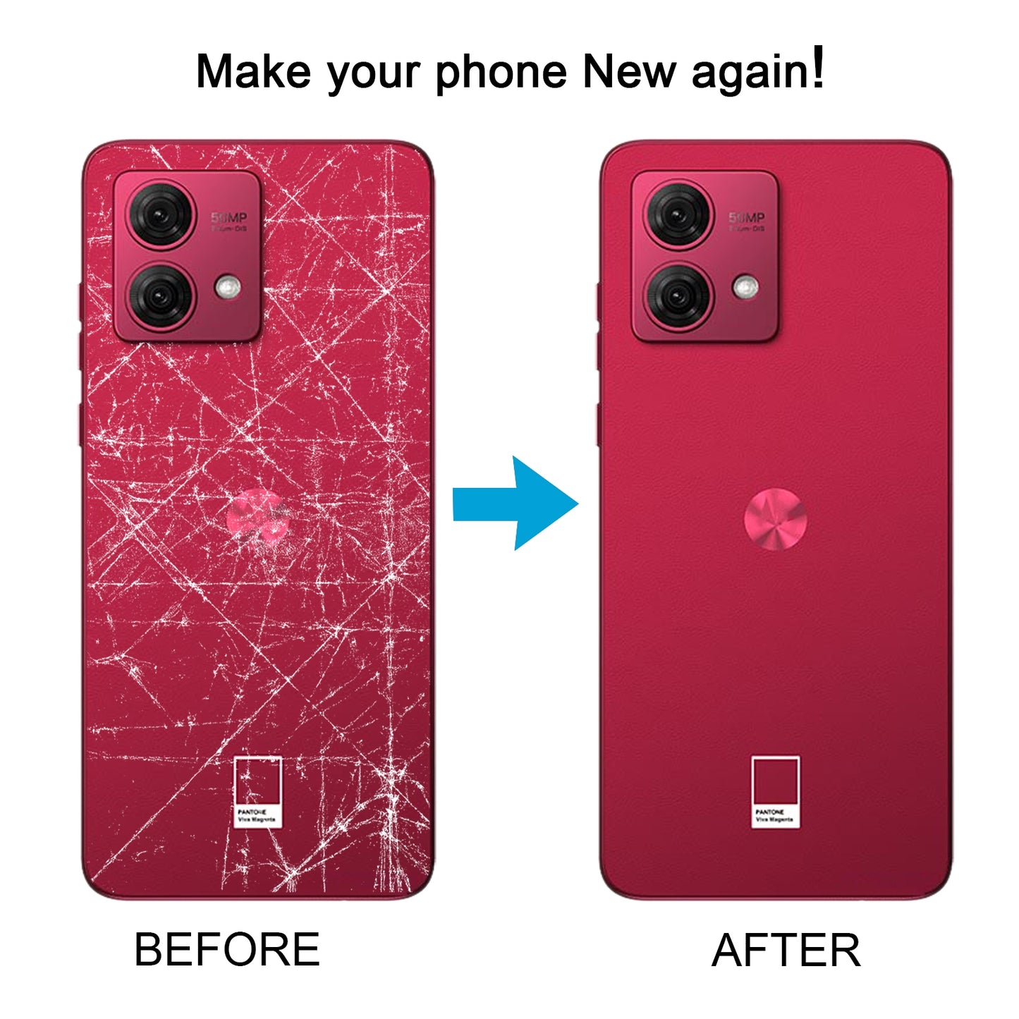 For Motorola Moto G84 Original Battery Back Cover(Red)