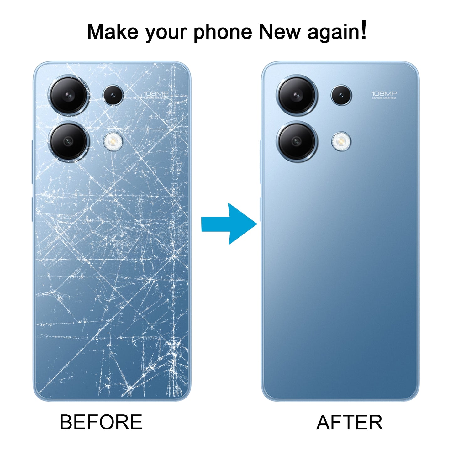 For Xiaomi Redmi Note 13 4G Original Battery Back Cover(Black)