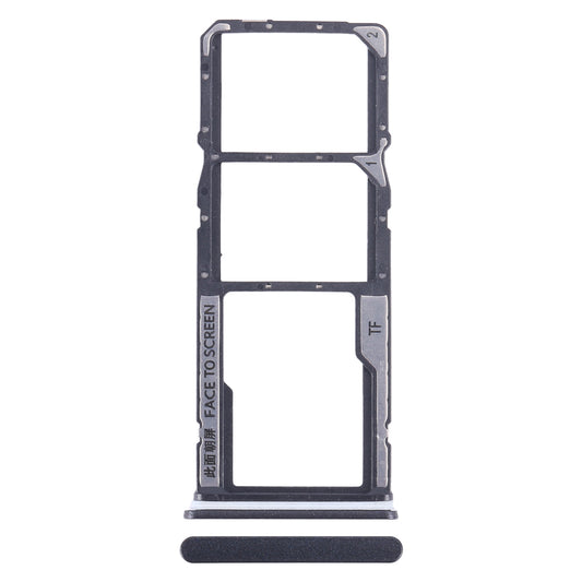 For Xiaomi Redmi Note 12 4G SIM Card Tray + SIM Card Tray + Micro SD Card Tray (Black)
