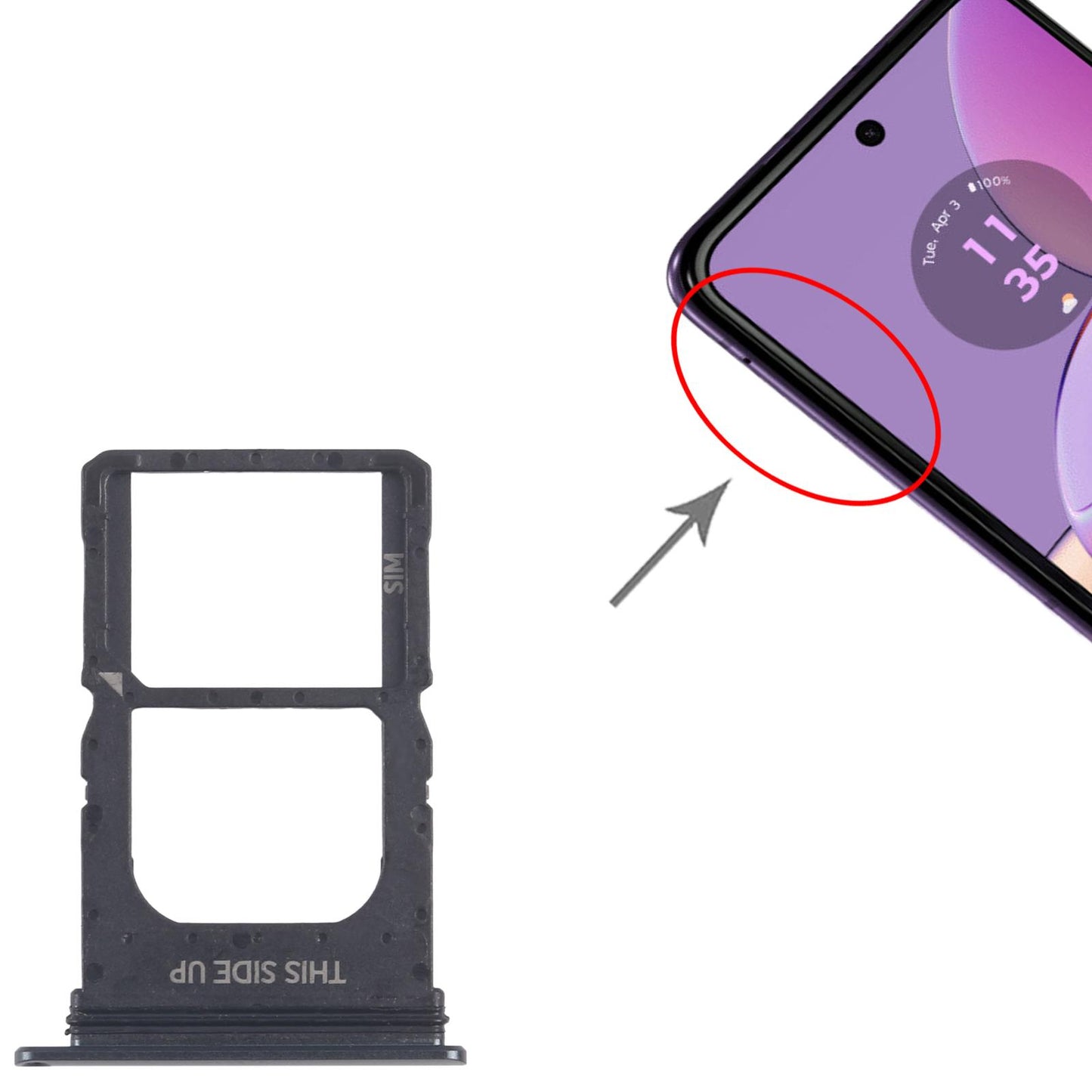 For Motorola Razr 40 Original SIM Card Tray (Black)