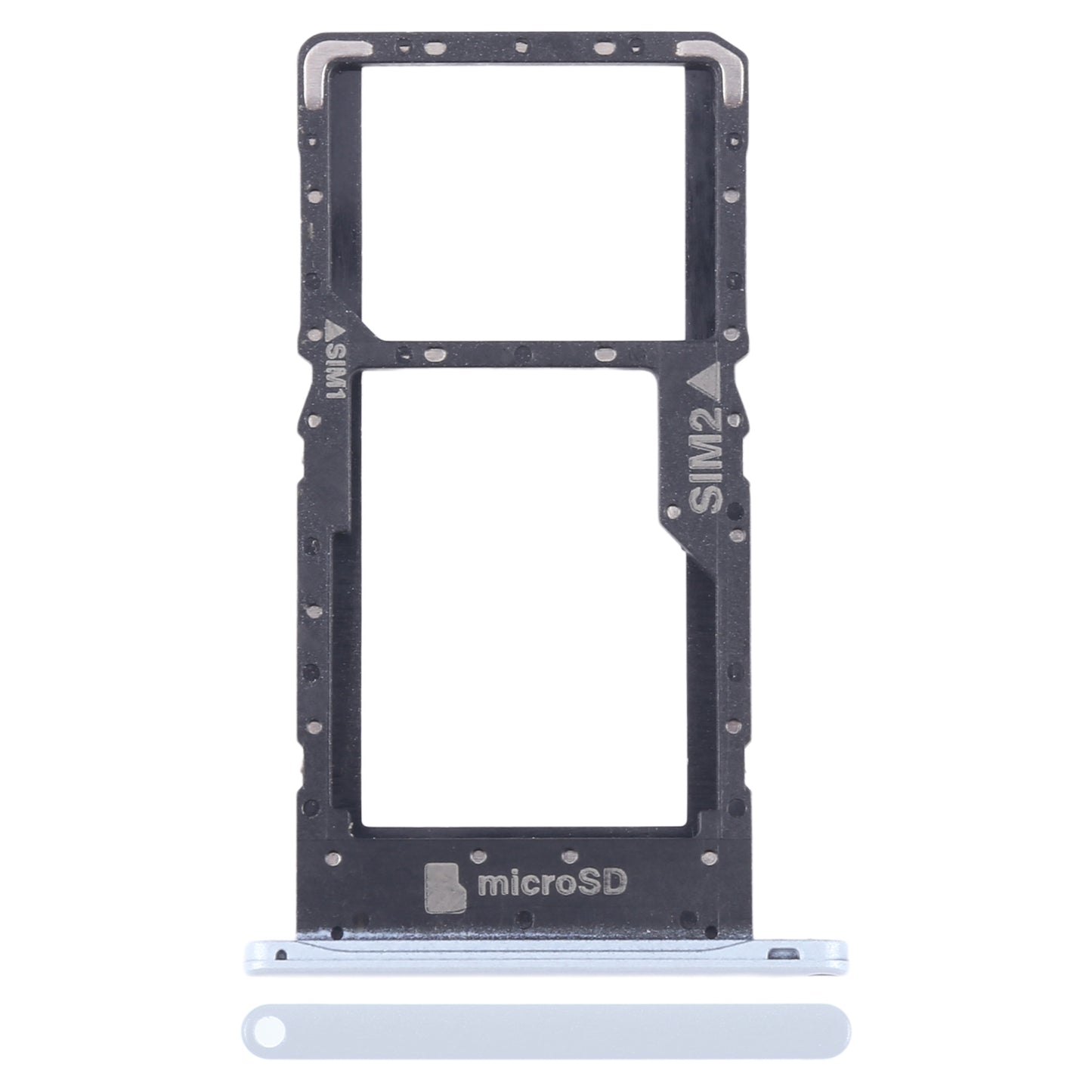 For HTC U20 5G Original SIM Card Tray + SIM / Micro SD Card Tray (White)