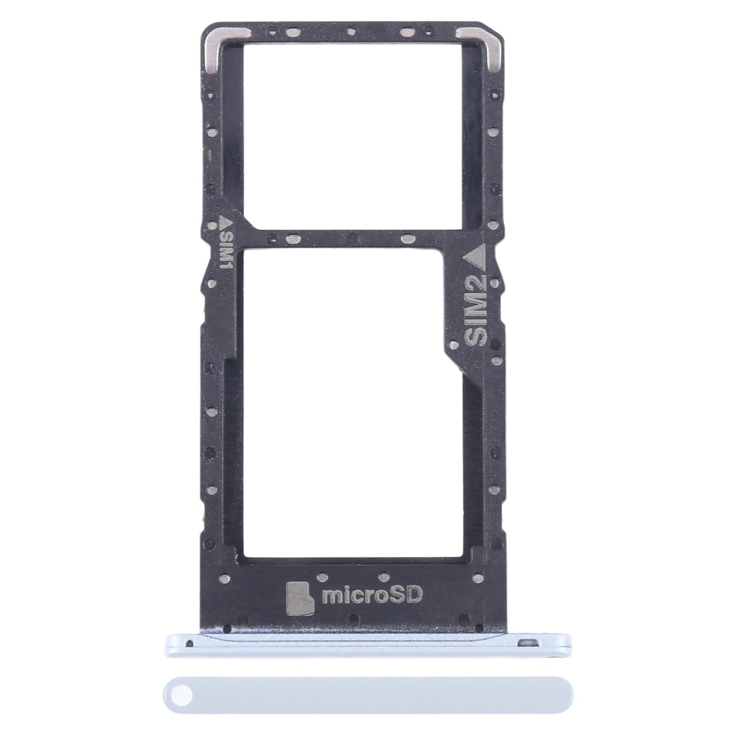 For HTC U20 5G Original SIM Card Tray + SIM / Micro SD Card Tray (White)