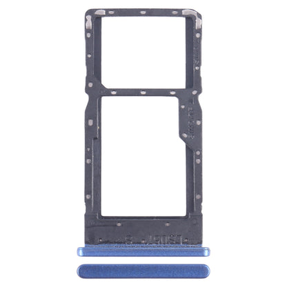 For Alcatel 1L Pro 4065F SIM Card Tray + Micro SD Card Tray (Blue)