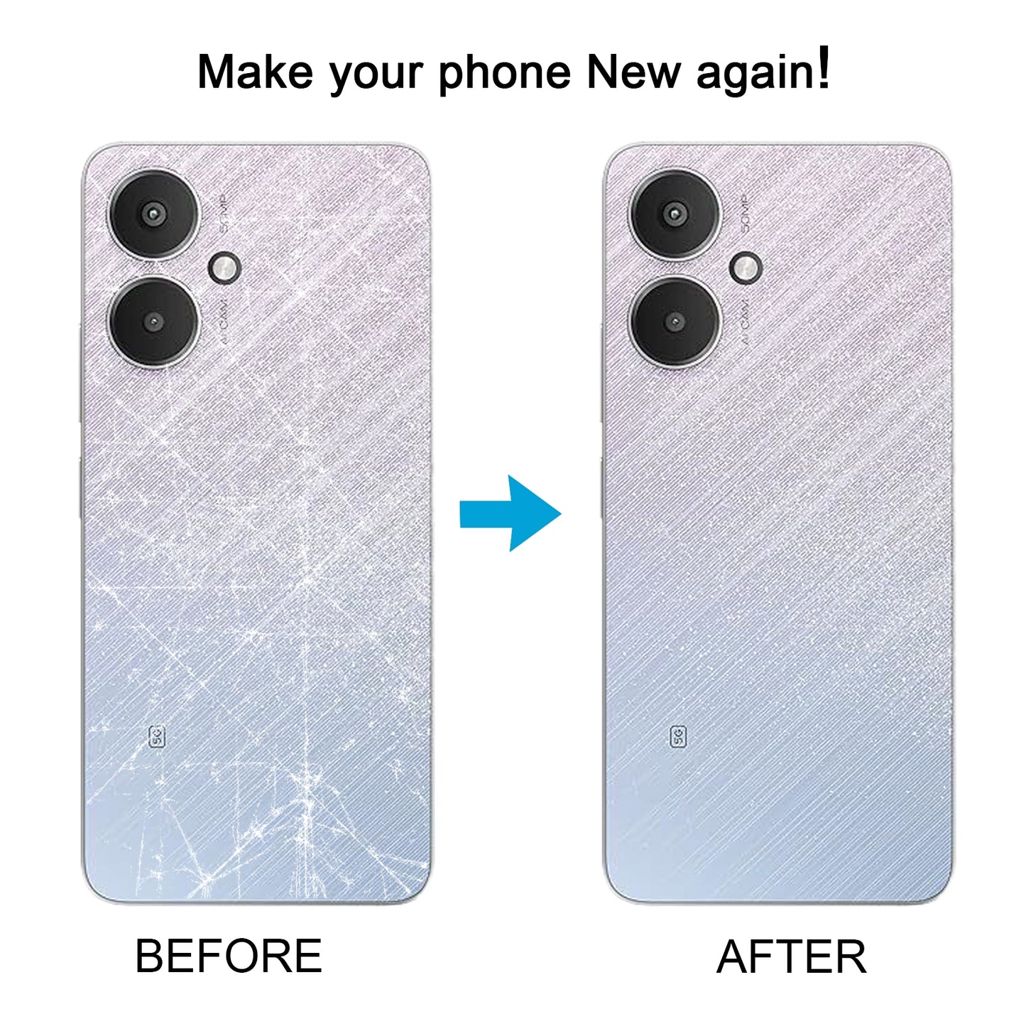 For Xiaomi Redmi 13C 5G Original Battery Back Cover(White)