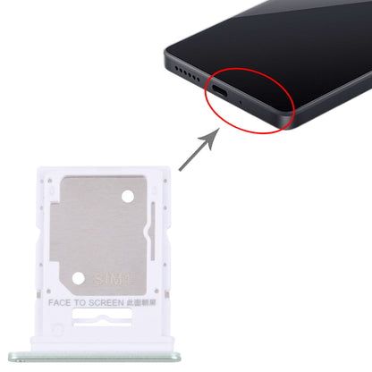 For Xiaomi Redmi Note 13 4G Original SIM Card Tray + SIM / Micro SD Card Tray (Green)