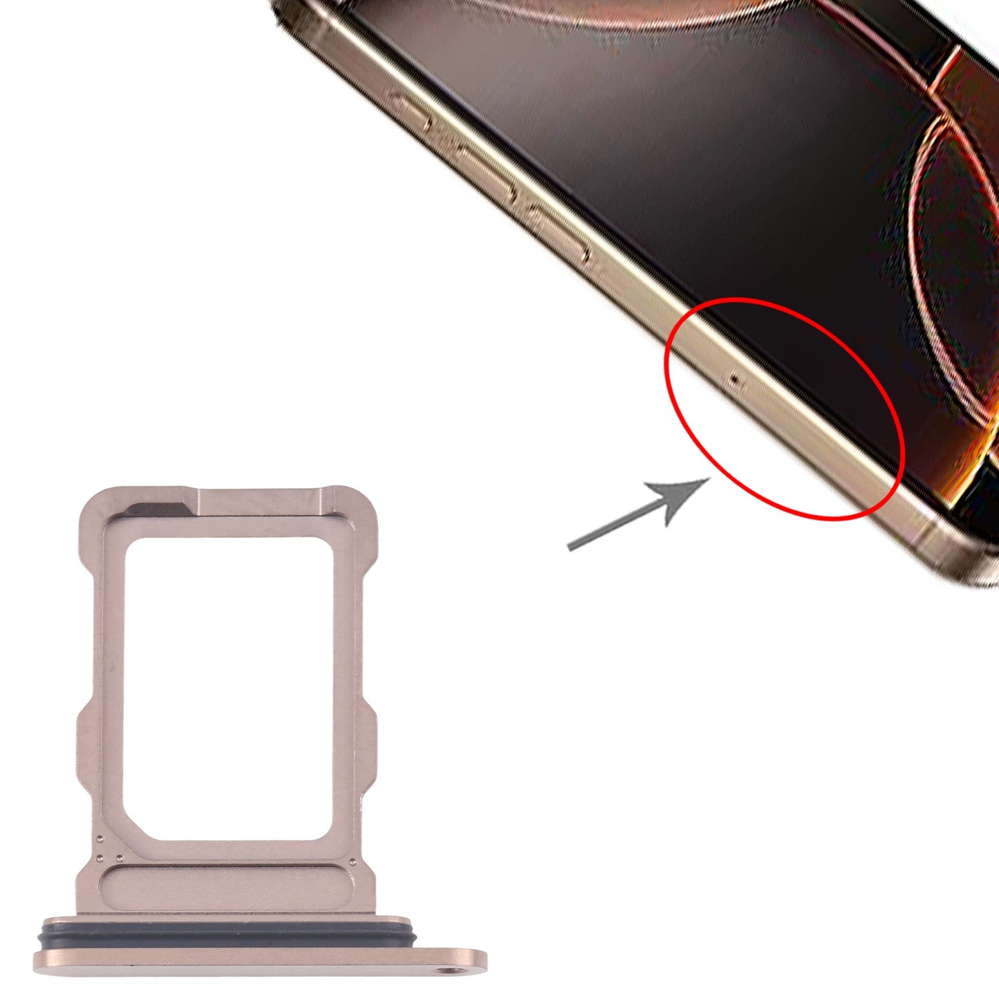 For iPhone 16 Pro Max SIM Card Tray (Gold)