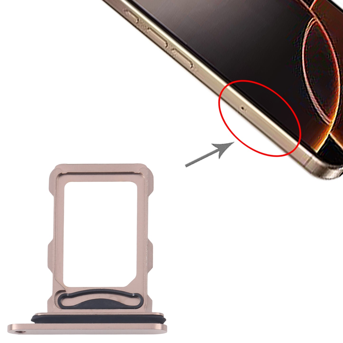 For iPhone 16 Pro Max SIM + SIM Card Tray (Gold)