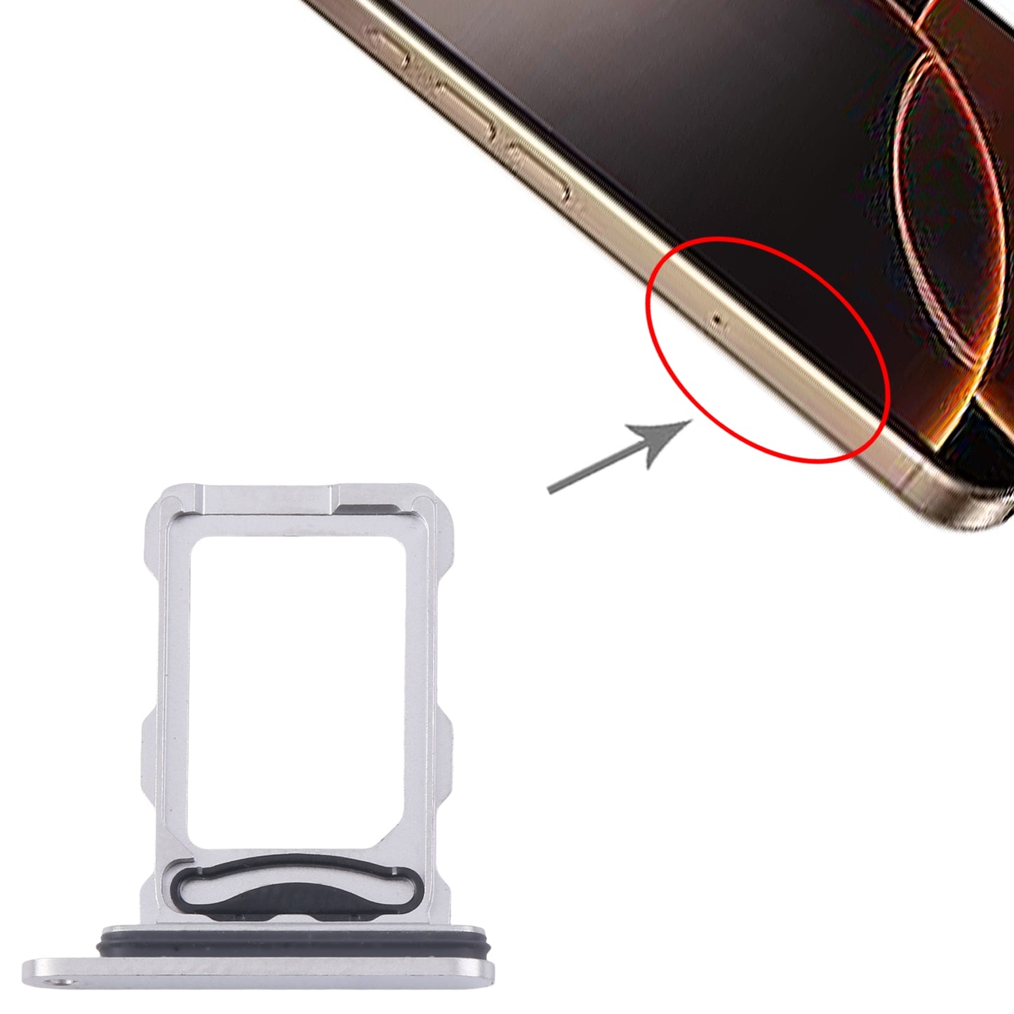 For iPhone 16 Pro Max SIM + SIM Card Tray (White)