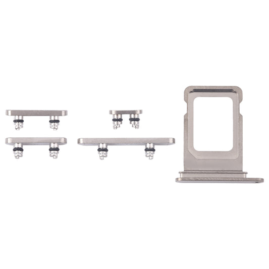 For iPhone 16 Pro Max Original SIM Card Tray + SIM Card Tray + Side Keys (Silver)