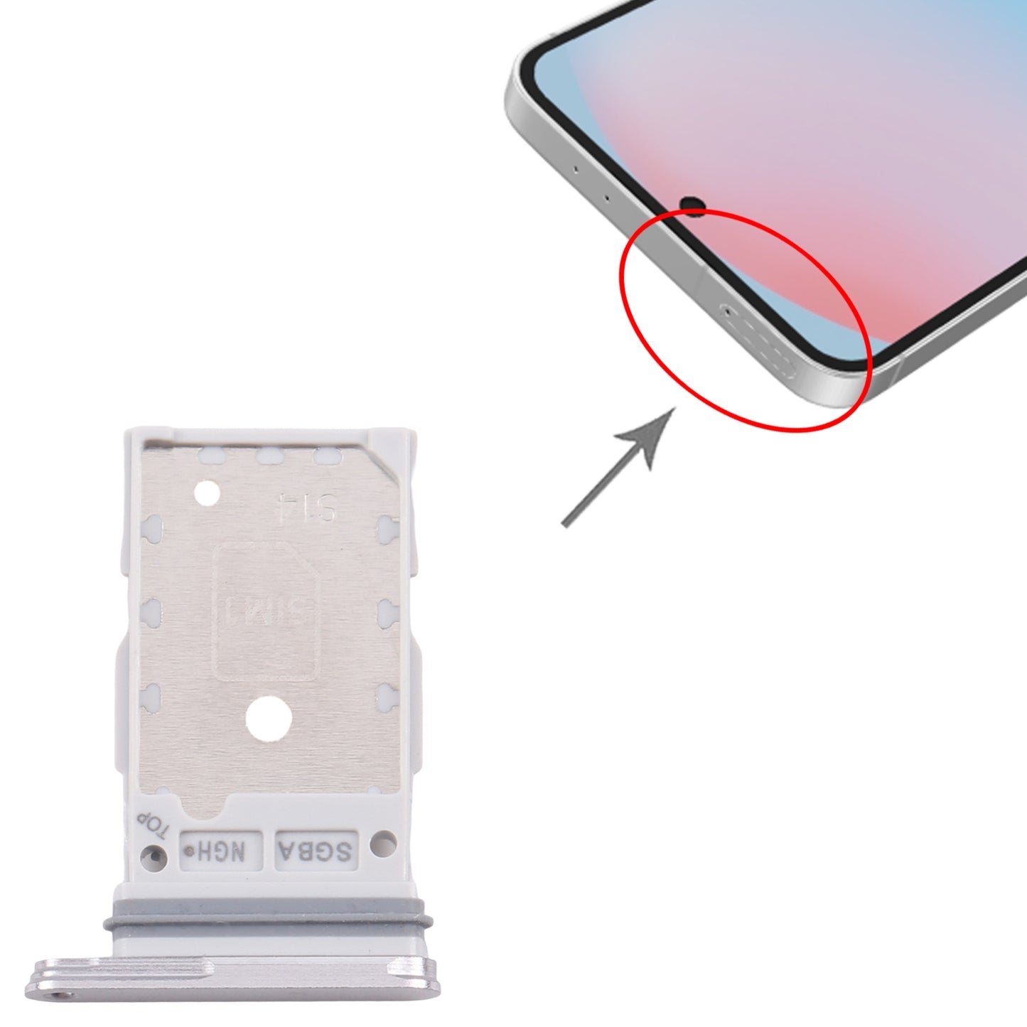 For Samsung Galaxy S24 FE SM-S721B Original SIM Card Tray + SIM Card Tray (Grey)