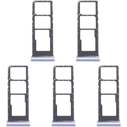 For Infinix Hot 30 Play NFC X6835 5pcs SIM Card Tray + SIM Card Tray + Micro SD Card Tray (Purple)