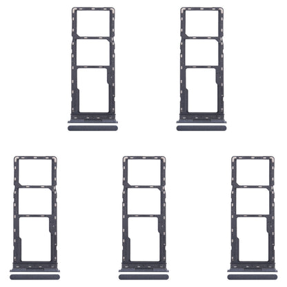For Infinix Smart 8 India 5pcs SIM Card Tray + SIM Card Tray + Micro SD Card Tray (Black)