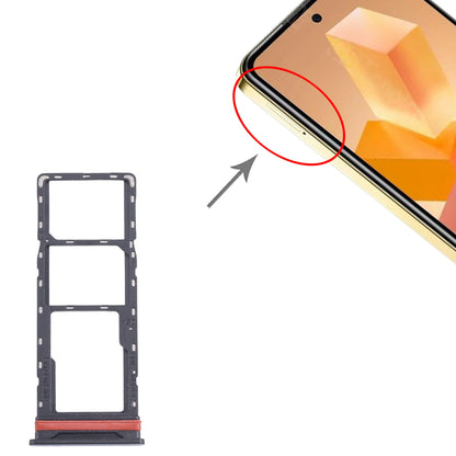 For Infinix Hot 40i X6528B 5pcs SIM Card Tray + SIM Card Tray + Micro SD Card Tray (Blue)