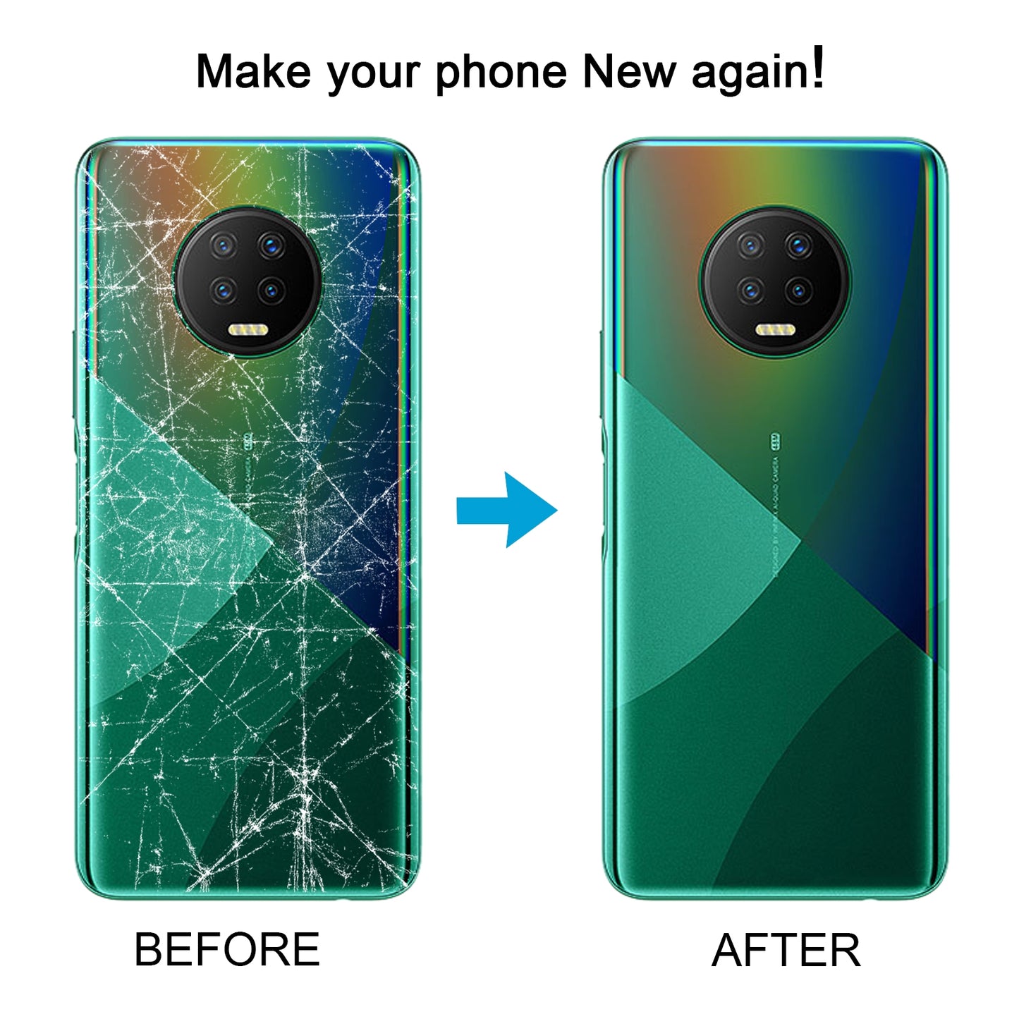 For Infinix Note 7 X690 Original Battery Back Cover(Blue)