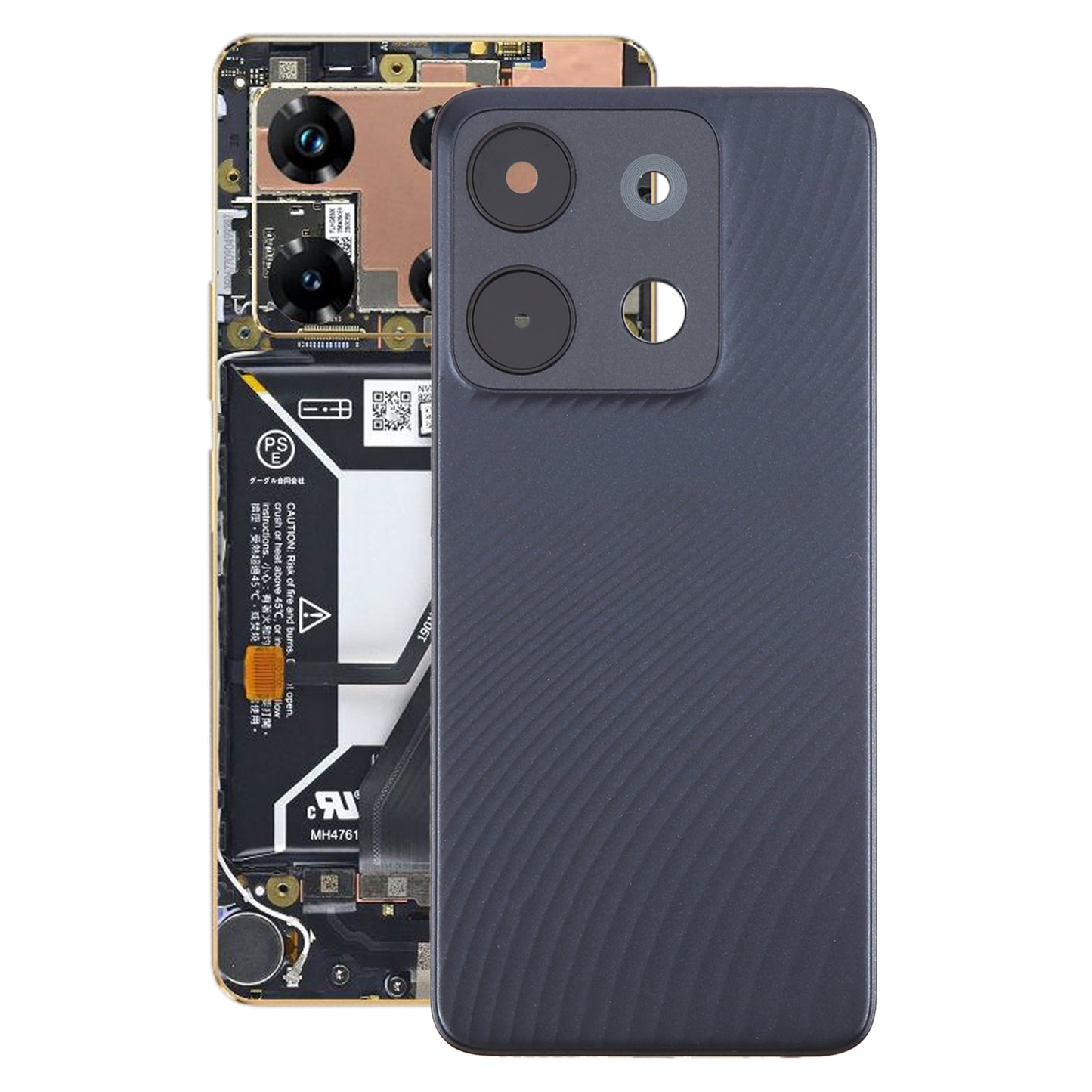 For Infinix Smart 7 X6515 Original Battery Back Cover(Black)