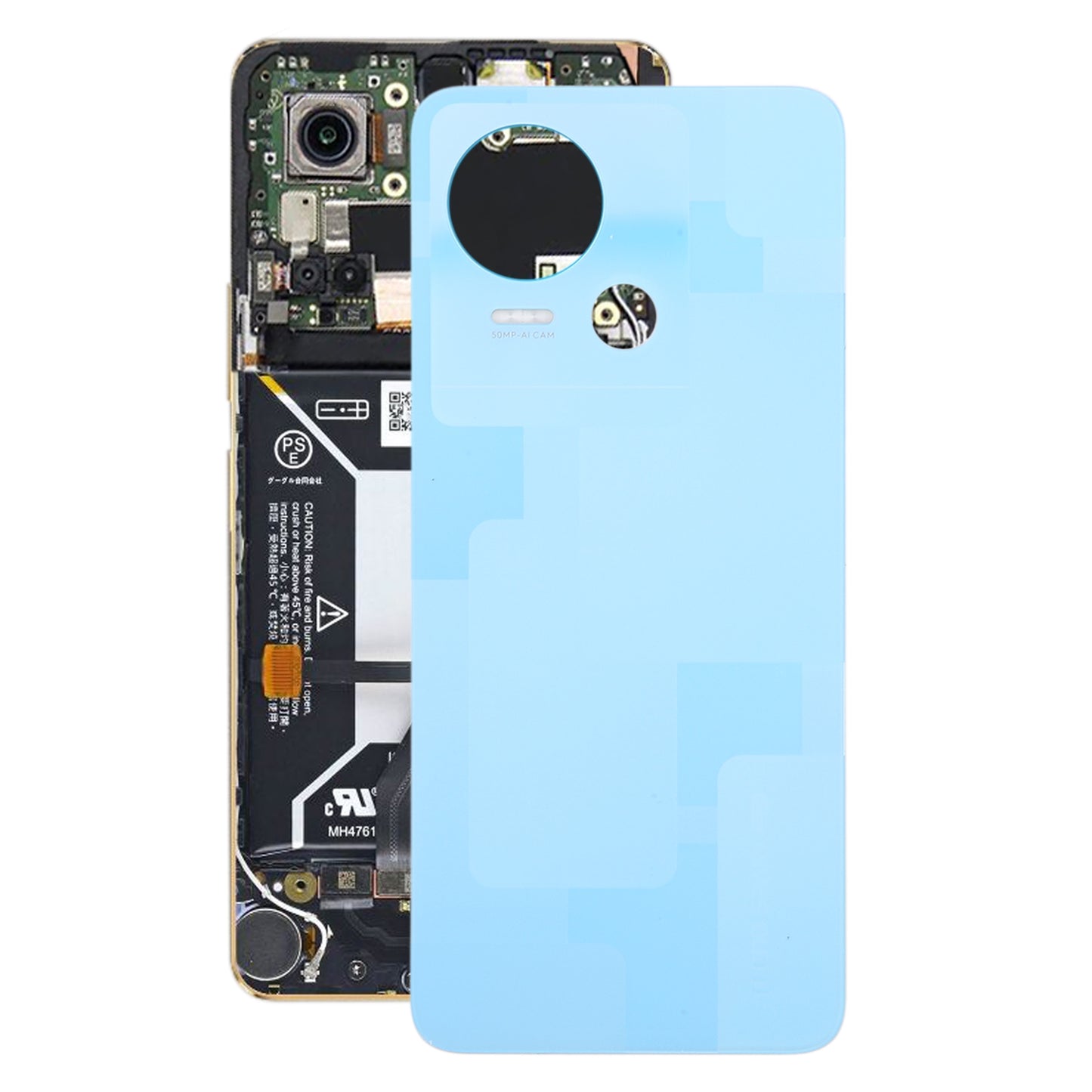 For Tecno Spark 10 5G Original Battery Back Cover(Blue)
