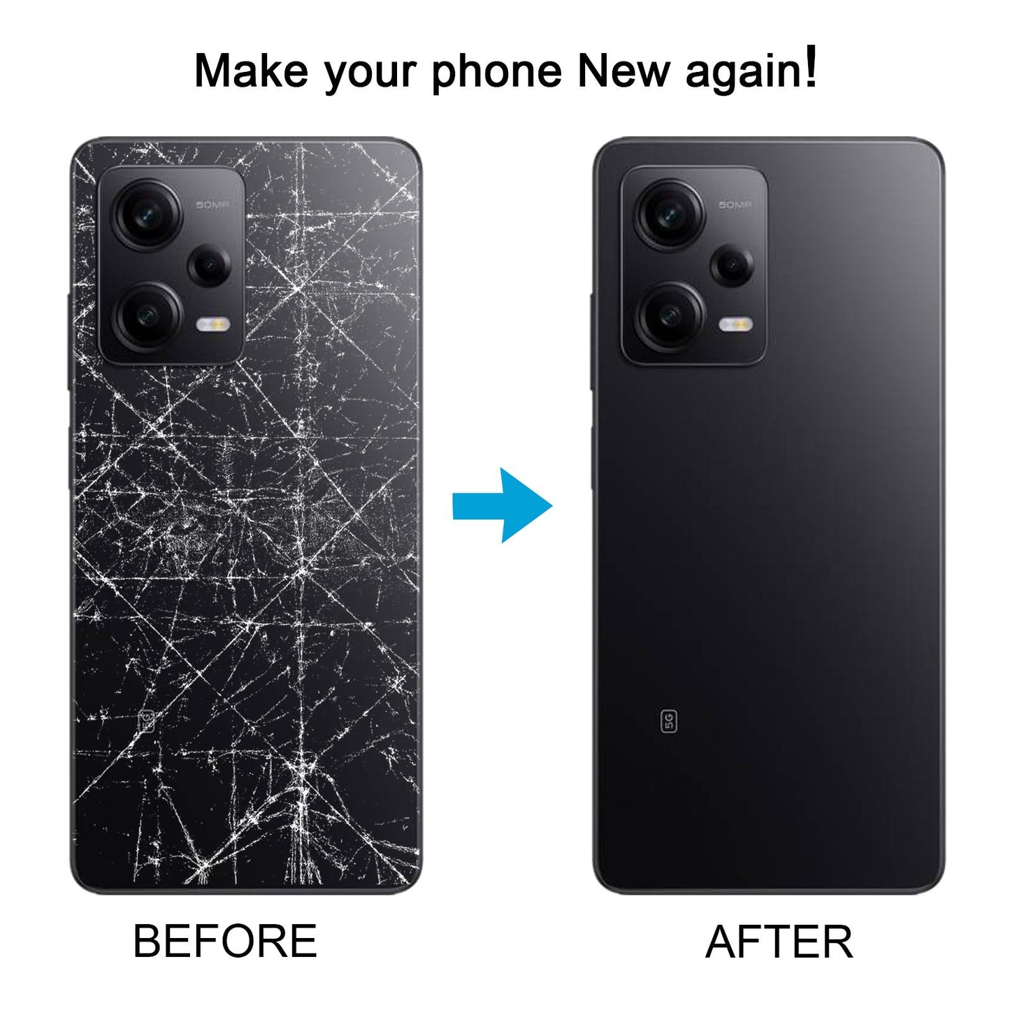 For Xiaomi Redmi Note 12 Pro 5G OEM Battery Back Cover(Black)